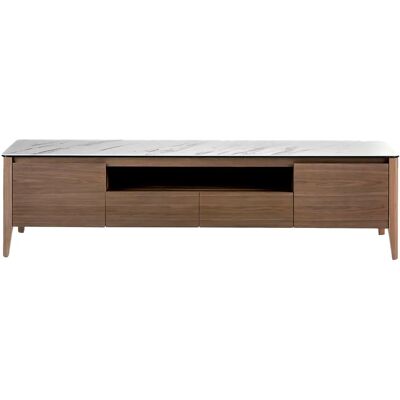 Angel Cerdá Modern Walnut Porcelain TV Cabinet - TV Cabinet Angel Cerdá Modern Walnut Porcelain TV Cabinet - TV Cabinet