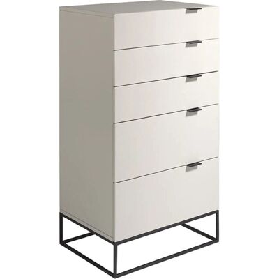 Angel Cerdá Szara i Czarna Komoda - Nowoczesny Design - 5 Szuflad Angel Cerdá Szara i Czarna Komoda - Nowoczesny Design - 5 Szuflad