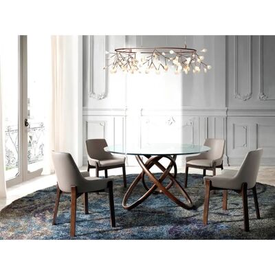 Table ronde en noyer Angel Cerda - Design moderne - 1020 - Publicité Table ronde en noyer Angel Cerda - Design moderne - 1020 - Publicité