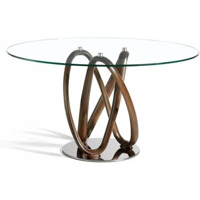 Mesa de comedor redonda moderna de nogal Angel Cerdá - Mesa de comedor Mesa de comedor redonda moderna de nogal Angel Cerdá - Mesa de comedor