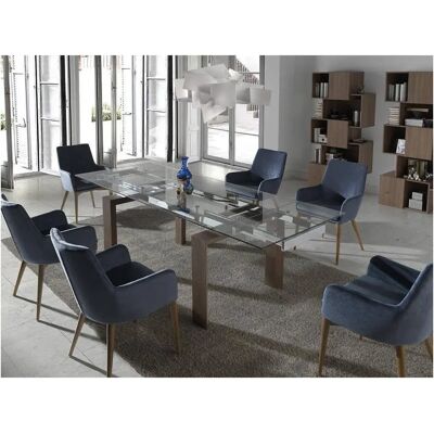 Table à Manger Extensible en Verre Angel Cerda 1007 - Design Moderne - Espagne - Publicité Table à Manger Extensible en Verre Angel Cerda 1007 - Design Moderne - Espagne - Publicité