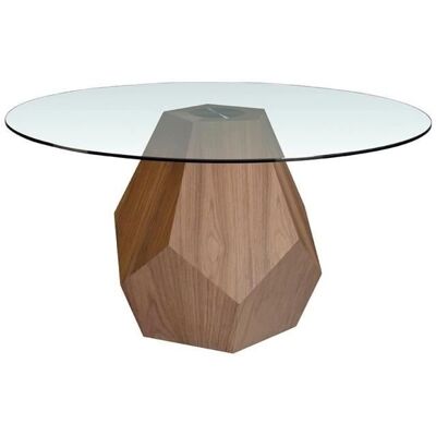 Table ronde en noyer Angel Cerda - Style moderne - Publicité Table ronde en noyer Angel Cerda - Style moderne - Publicité