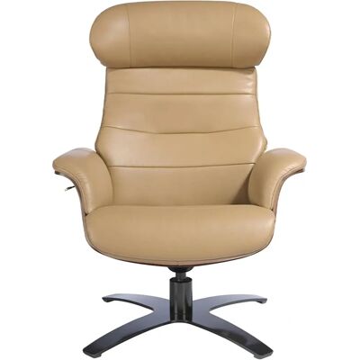 Fauteuil Pivotant en Cuir Beige Angel Cerdá - Fauteuil Pivotant - Publicité Fauteuil Pivotant en Cuir Beige Angel Cerdá - Fauteuil Pivotant - Publicité