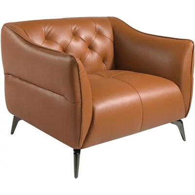Fauteuil en Cuir Marron Angel Cerdá - 103x95x77 cm - Design Moderne - Publicité Fauteuil en Cuir Marron Angel Cerdá - 103x95x77 cm - Design Moderne - Publicité