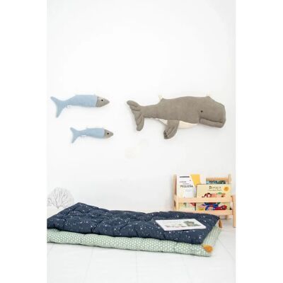 Jouet Baleine et Poisson Bleu Crochetts - Doudou Océan - Publicité Jouet Baleine et Poisson Bleu Crochetts - Doudou Océan - Publicité
