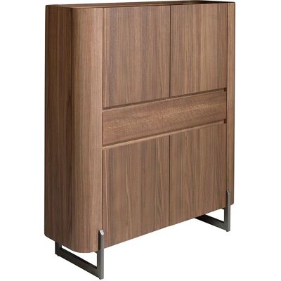 Angel Cerdá Buffet Moderne Noyer et Acier - Sideboard - Publicité Angel Cerdá Buffet Moderne Noyer et Acier - Sideboard - Publicité