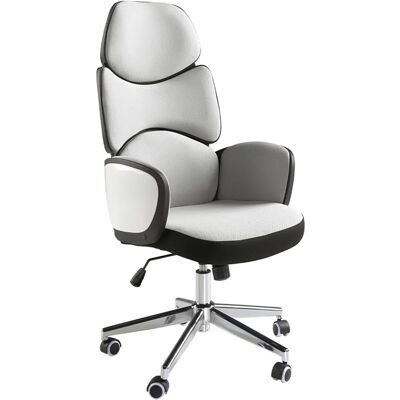 Angel Cerdá Jasnoszürke i Biała Obrotowa Krzesło Biurowe - 4142 Angel Cerdá Jasnoszürke i Biała Obrotowa Krzesło Biurowe - 4142