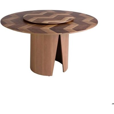 Table à Manger Ronde en Noyer Angel Cerdá - 150cm - Publicité Table à Manger Ronde en Noyer Angel Cerdá - 150cm - Publicité