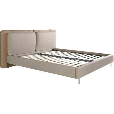Angel Cerdá Double Bed Visón & Gray Fabric - Bed Angel Cerdá Double Bed Visón & Gray Fabric - Bed