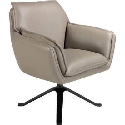 Sillón Giratorio en Cuero Gris Oscuro Angel Cerdá - Armchair Sillón Giratorio en Cuero Gris Oscuro Angel Cerdá - Armchair