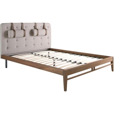Cama de Tela Gris ANGEL CERDA - Diseño Moderno Cama de Tela Gris ANGEL CERDA - Diseño Moderno