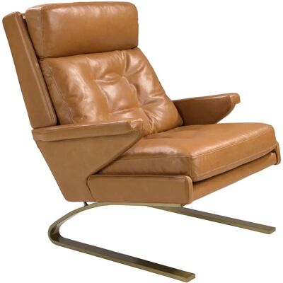Fauteuil en Cuir Camel Angel Cerdá - Design Moderne - Publicité Fauteuil en Cuir Camel Angel Cerdá - Design Moderne - Publicité