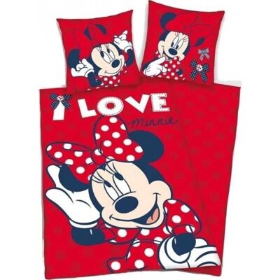 Ensemble de Literie Minnie Disney - Microfibre, Marchandise Officielle - 140x200cm + Taie 63x63cm - Publicité Ensemble de Literie Minnie Disney - Microfibre, Marchandise Officielle - 140x200cm + Taie 63x63cm - Publicité