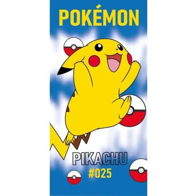 Serviette Microfibre Pikachu - 70x140cm - Accessoire plage - Publicité Serviette Microfibre Pikachu - 70x140cm - Accessoire plage - Publicité