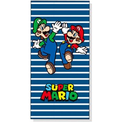 Serviette de plage Super Mario Bros - 140x70cm Microfibre - Licencié officiel - Publicité Serviette de plage Super Mario Bros - 140x70cm Microfibre - Licencié officiel - Publicité