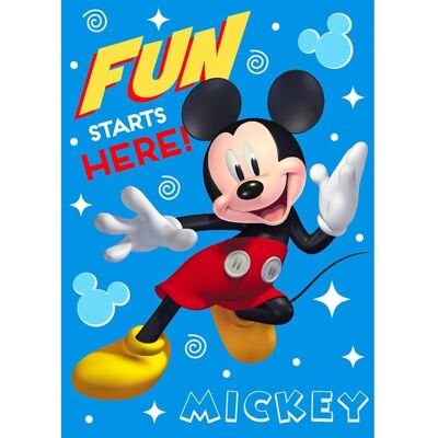 Couverture en polyester bleu marine Mickey Mouse Disney - Couverture - Publicité Couverture en polyester bleu marine Mickey Mouse Disney - Couverture - Publicité