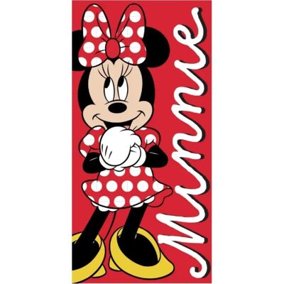 Serviette de plage Minnie Mouse en coton - 70x140cm - Publicité Serviette de plage Minnie Mouse en coton - 70x140cm - Publicité