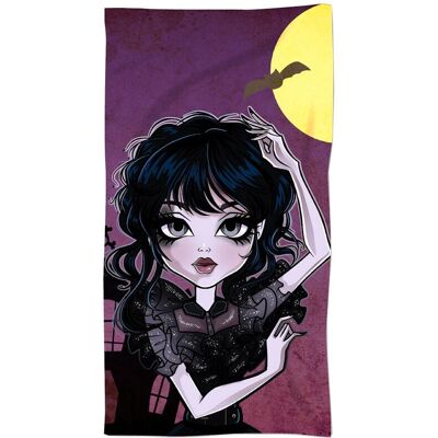 Toalha de algodão Gothic Girl OcioStock - Estilosa e Absorvente Toalha de algodão Gothic Girl OcioStock - Estilosa e Absorvente