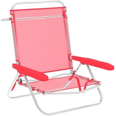 Silla Plegable Marbueno Coral - 5 Posiciones - Aluminio, Playa, Jardín Silla Plegable Marbueno Coral - 5 Posiciones - Aluminio, Playa, Jardín
