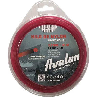 Avalon Fil de Nylon Rond pour Débroussailleuse 2,7 mm x 35 m - Publicité Avalon Fil de Nylon Rond pour Débroussailleuse 2,7 mm x 35 m - Publicité