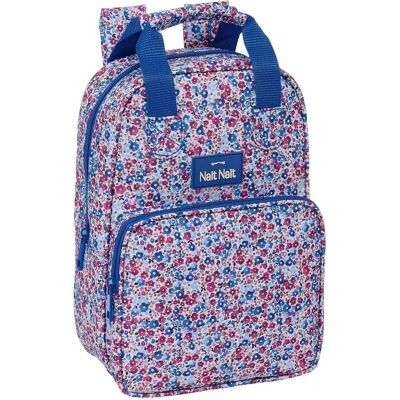 Nait Nait Flores Coimbra Niebieska Torba Szkolna - Plecak Nait Nait Flores Coimbra Niebieska Torba Szkolna - Plecak