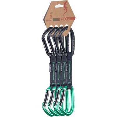 Pack de 4 cintas de escalada Fixe - 12cm, negro, verde, turquesa - Equipo de escalada Pack de 4 cintas de escalada Fixe - 12cm, negro, verde, turquesa - Equipo de escalada