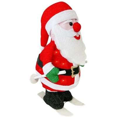 MEDIAWAVE STORE Père Noël avec skis - Décoration de Noël - 20x30x61 cm - Publicité MEDIAWAVE STORE Père Noël avec skis - Décoration de Noël - 20x30x61 cm - Publicité