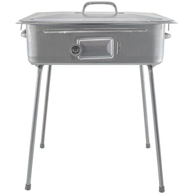 MEDIAWAVE STORE Grande en tôle estampée avec grille et couvercle - Barbecue - Publicité MEDIAWAVE STORE Grande en tôle estampée avec grille et couvercle - Barbecue - Publicité