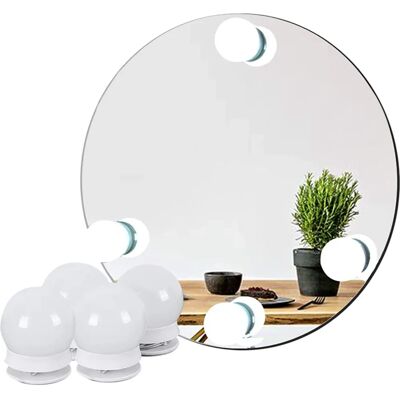 MEDIAWAVE - 136041 - 4 LED ampoules - Kit lumière miroir LED - Publicité MEDIAWAVE - 136041 - 4 LED ampoules - Kit lumière miroir LED - Publicité