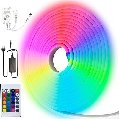 Mediawave Store - Tira LED multicolor 5m - IP65 impermeable - Control remoto Mediawave Store - Tira LED multicolor 5m - IP65 impermeable - Control remoto