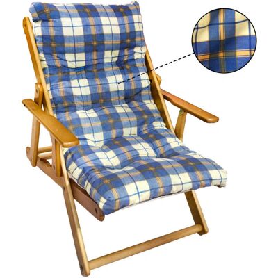 Mediawave Store - Sillón de Madera Relax - 3 Posiciones, Azul - Estilo Rústico Mediawave Store - Sillón de Madera Relax - 3 Posiciones, Azul - Estilo Rústico