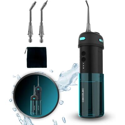 Cecotec ToothCare Jet Splash - Reise-Wasserflosser mit 8 Intensitäten, 3 Modi, 150ml, 2 Düsen Cecotec ToothCare Jet Splash - Reise-Wasserflosser mit 8 Intensitäten, 3 Modi, 150ml, 2 Düsen