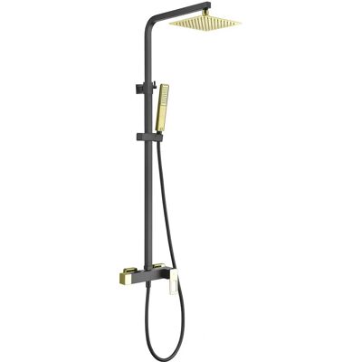 Imex - Colonna doccia regolabile - Nero e oro lucido Imex - Colonna doccia regolabile - Nero e oro lucido