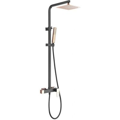 Imex - Colonna doccia e set - Nero Oro Rosa - Serie Svezia Imex - Colonna doccia e set - Nero Oro Rosa - Serie Svezia