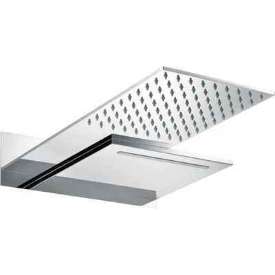 Greenice Rociatore quadrato uscita parete 2 funzioni - Testa doccia Greenice Rociatore quadrato uscita parete 2 funzioni - Testa doccia