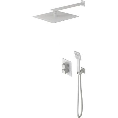 Colonna Doccia Termostatica Imex Cies - Quadrata 25cm Bianco Opaco Colonna Doccia Termostatica Imex Cies - Quadrata 25cm Bianco Opaco