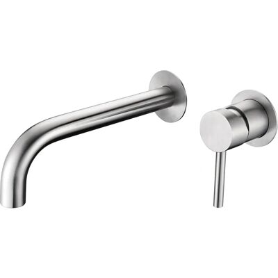 Imex - Wandmontierter grauer Edelstahl-Armatur - Monobloc - Waschbecken Imex - Wandmontierter grauer Edelstahl-Armatur - Monobloc - Waschbecken