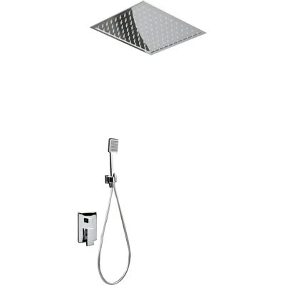 Imex - Colonna doccia - Quadrato 40cm, Cromo, Moderna Imex - Colonna doccia - Quadrato 40cm, Cromo, Moderna