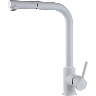 Grifo de Cocina Blanco Mate Malta Imex - Manija Única, Caño Alto Grifo de Cocina Blanco Mate Malta Imex - Manija Única, Caño Alto