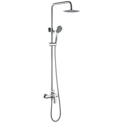 IMEX Ural Monochrom Duschset mit verstellbarer Stange & runder Kopf IMEX Ural Monochrom Duschset mit verstellbarer Stange & runder Kopf