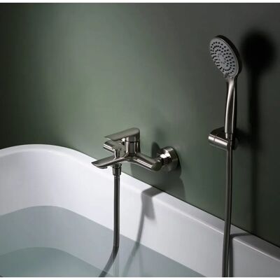 IMEX URAL Brause- und Badarmatur in gebürstetem Nickel - Wasserhahn IMEX URAL Brause- und Badarmatur in gebürstetem Nickel - Wasserhahn