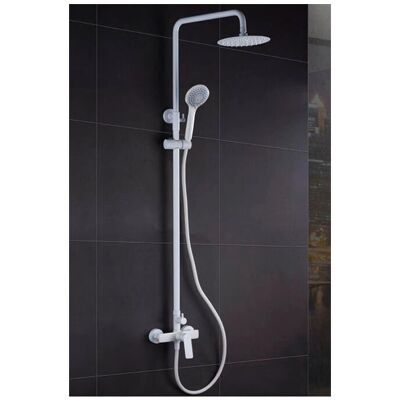Set doccia Imex Luxor bianco opaco - Regolabile 95-133cm, testa antical 20cm Set doccia Imex Luxor bianco opaco - Regolabile 95-133cm, testa antical 20cm