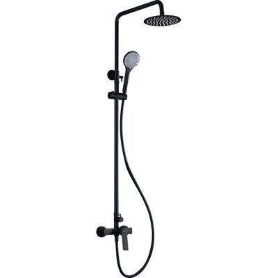 Imex Luxor Schwarze Matt Duschsäule - Verstellbarer & Anti-Kalk Kopf Imex Luxor Schwarze Matt Duschsäule - Verstellbarer & Anti-Kalk Kopf