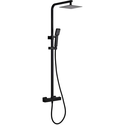 Imex Vigo Schwarz Matt Duschset - Thermostat, 20cm Quadraler Duschkopf Imex Vigo Schwarz Matt Duschset - Thermostat, 20cm Quadraler Duschkopf