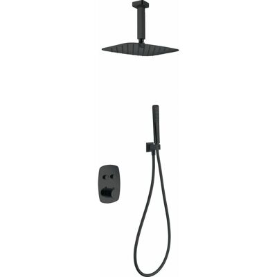 Imex Feroe Schwarze Matte Thermostat-Duschsäule - Duschtyp Imex Feroe Schwarze Matte Thermostat-Duschsäule - Duschtyp
