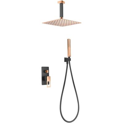 Imex Estocolmo Schwarz Matt Rose Gold Duschsäule - Duschtyp Imex Estocolmo Schwarz Matt Rose Gold Duschsäule - Duschtyp
