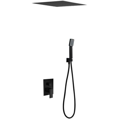 Colonne de douche noire mate Imex - Carré 40cm - Design moderne - Publicité Colonne de douche noire mate Imex - Carré 40cm - Design moderne - Publicité