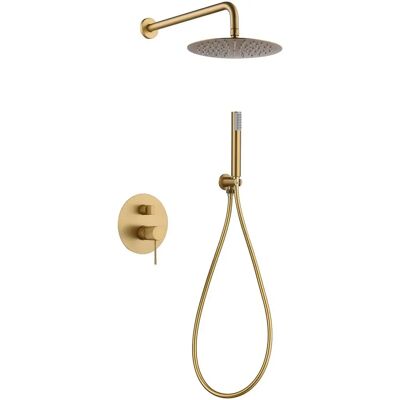 Imex Wandmontiertes Duschset in gebürstetem Gold, Modell GPD038/OC Imex Wandmontiertes Duschset in gebürstetem Gold, Modell GPD038/OC