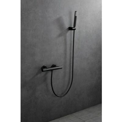 IMEX Schwarzes Gun Metal Thermostat-Duscharmatur - 295x77mm IMEX Schwarzes Gun Metal Thermostat-Duscharmatur - 295x77mm