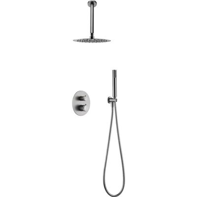 Set doccia termostatico nickel spazzolato - Doccia e vasca Set doccia termostatico nickel spazzolato - Doccia e vasca